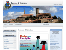 Tablet Screenshot of comune.valentano.vt.it